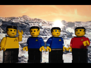 Фигурки лего из стартрека  Kirk, Spock, McCoy, and Scotty