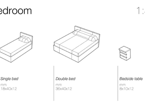 Макеты мебели для спальни