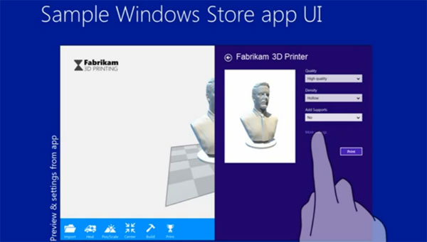 Windows 8.1 поддерживает 3D печать