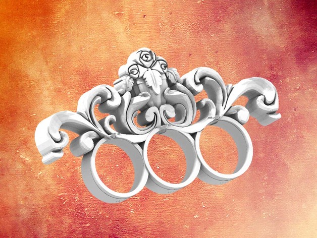 Untitled Three Finger Baroque ring