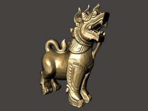 Фигурка собаки с головой китайского льва